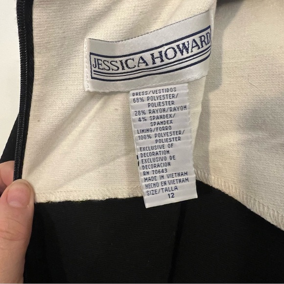 Jessica Howard Vintage 60s Mod Black & White Dress | Size 12 - Picture 6 of 6